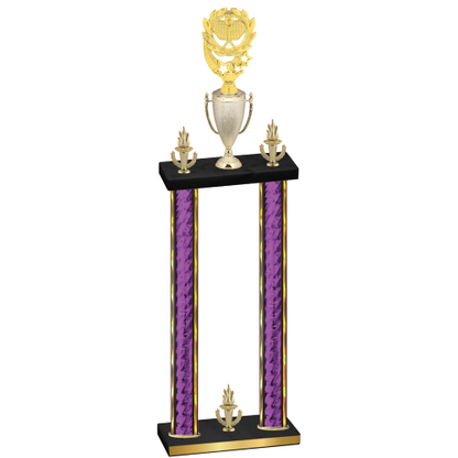 Double Purple Glacier Victory Pickleball Trophy