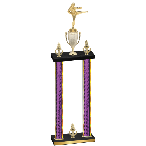 Double Purple Glacier Victory Karate Trophy
