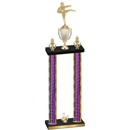 Double Purple Glacier Second Place Karate Trophy