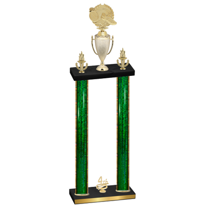 Double Green Glacier Fourth Place Running Trophy