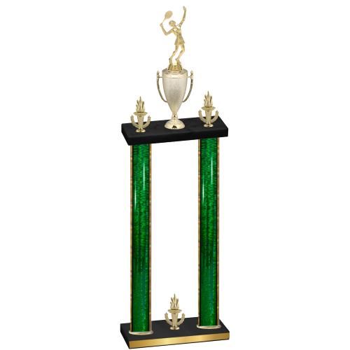 Double Green Glacier Victory Tennis Trophy