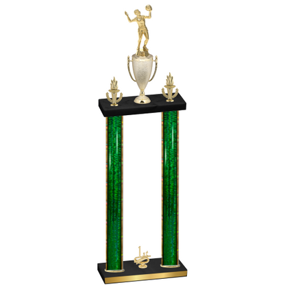 Double Green Glacier First Place Volleyball Trophy