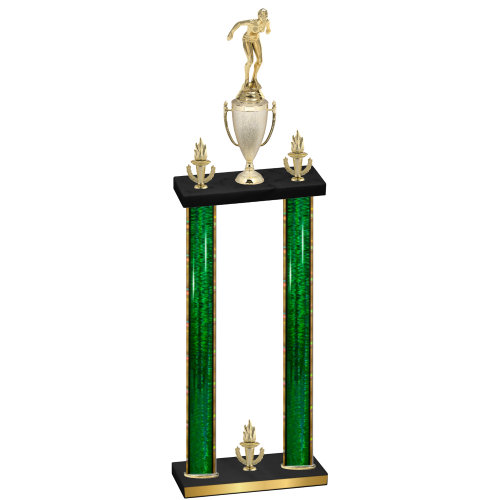 Double Green Glacier Victory Tennis Trophy