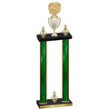 Double Green Glacier Victory Cheerleading Trophy