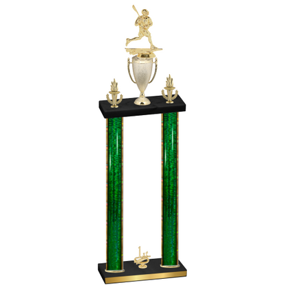 Double Green Glacier First Place Lacrosse Trophy