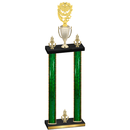 Double Green Glacier Victory Pickleball Trophy
