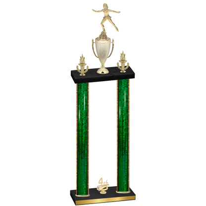 Double Green Glacier Fourth Place Skater Trophy