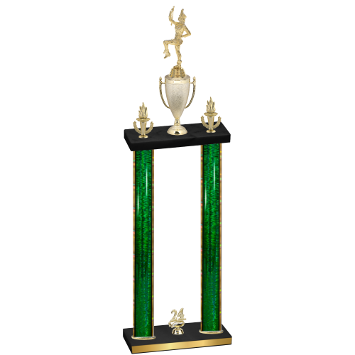 Double Green Glacier Year Majorette Trophy