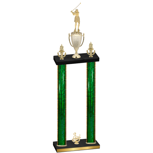 Double Green Glacier Third Place Golf Trophy