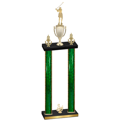 Double Green Glacier Third Place Golf Trophy