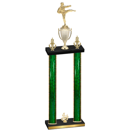 Double Green Glacier Fourth Place Karate Trophy