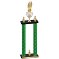Double Green Carbon Fiber Victory Football Trophy