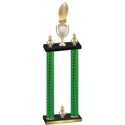 Double Green Carbon Fiber Victory Football Trophy