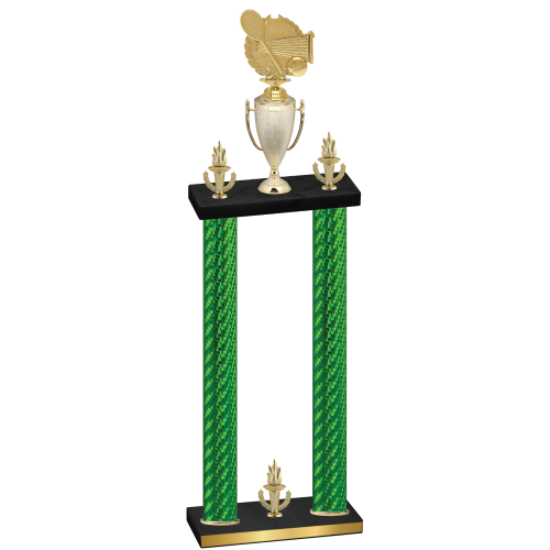 Double Green Carbon Fiber Victory Tennis Trophy