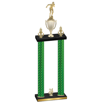 Double Green Carbon Fiber Year Swimming Trophy