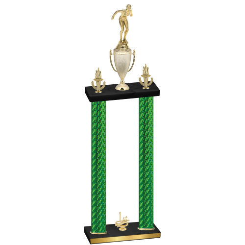 Double Green Carbon Fiber First Place Tennis Trophy