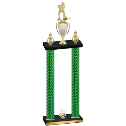 Double Green Carbon Fiber First Place Hockey Trophy