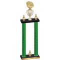 Double Green Carbon Fiber Victory Basketball Trophy