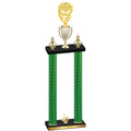 Double Green Carbon Fiber First Place Pickleball Trophy