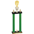 Double Green Carbon Fiber Second Place Pickleball Trophy