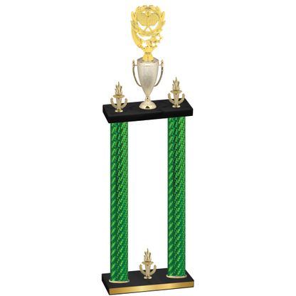 Double Green Carbon Fiber Victory Pickleball Trophy