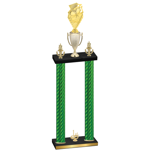 Double Green Carbon Fiber First Place Pickleball Trophy