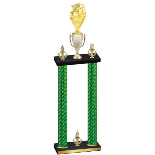 Double Green Carbon Fiber Victory Pickleball Trophy