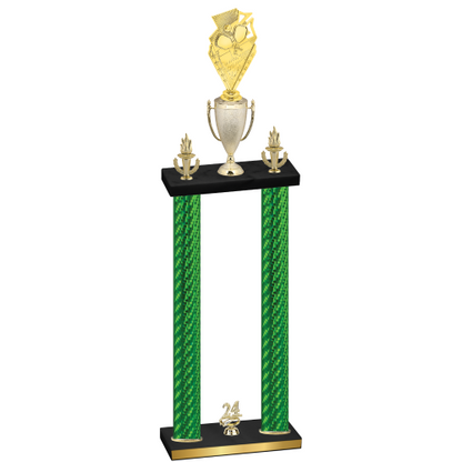 Double Green Carbon Fiber Year Pickleball Trophy