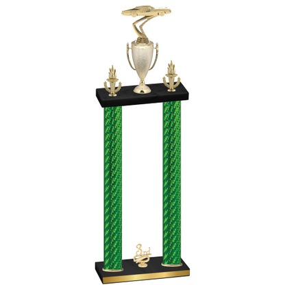 Double Green Carbon Fiber Third Place Cars Trophy