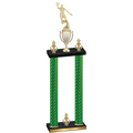 Double Green Carbon Fiber Victory Basketball Trophy