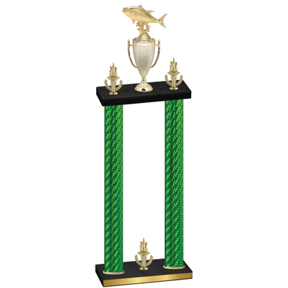 Double Green Carbon Fiber Victory Fishing Trophy