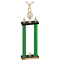 Double Green Carbon Fiber Year Weights Trophy