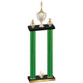 Double Green Carbon Fiber Fourth Place Chess Trophy