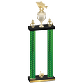 Double Green Carbon Fiber First Place Fishing Trophy