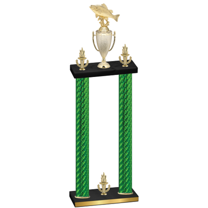 Double Green Carbon Fiber Victory Fishing Trophy