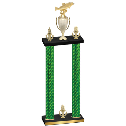 Double Green Carbon Fiber Victory Fishing Trophy