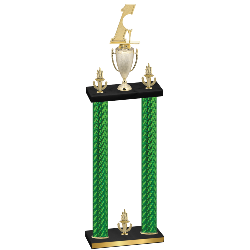 Double Green Carbon Fiber Victory Golf Trophy