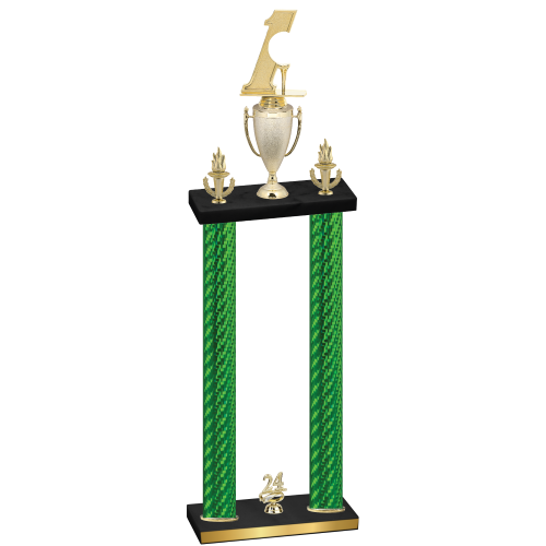 Double Green Carbon Fiber Year Golf Trophy