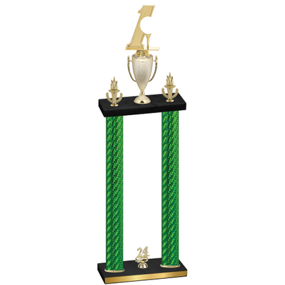 Double Green Carbon Fiber Year Golf Trophy