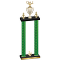 Double Green Carbon Fiber Third Place Academics Trophy