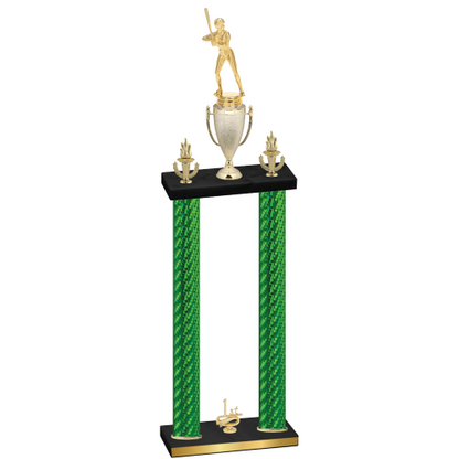 Double Green Carbon Fiber First Place Softball Trophy