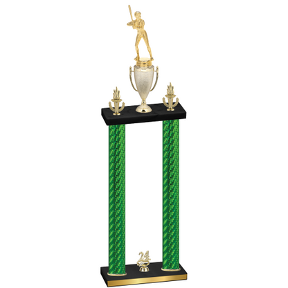 Double Green Carbon Fiber Year Softball Trophy