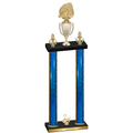 Double Blue Glacier Second Place Soccer Trophy