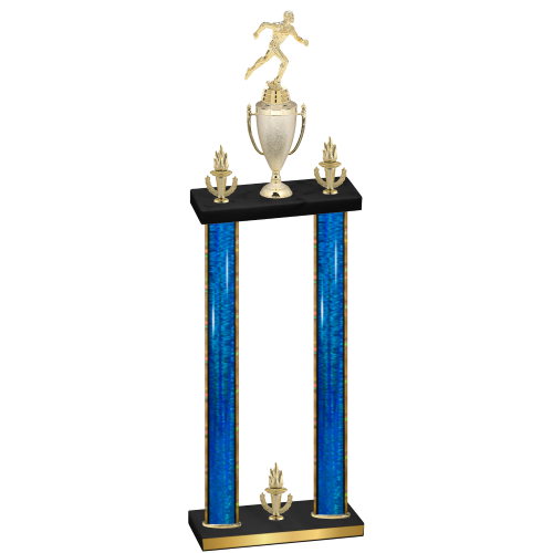 Double Blue Glacier Victory Running Trophy