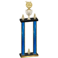 Double Blue Glacier Victory Bowling Trophy