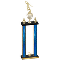 Double Blue Glacier Second Place Basketball Trophy