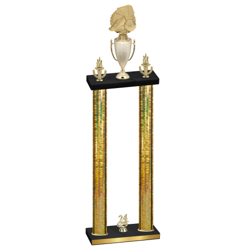 Double Gold Glacier Year Soccer Trophy