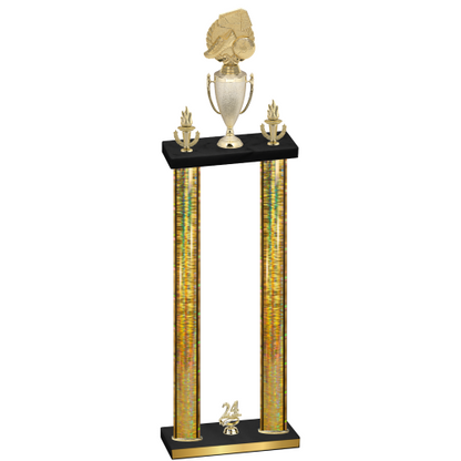 Double Gold Glacier Year Soccer Trophy