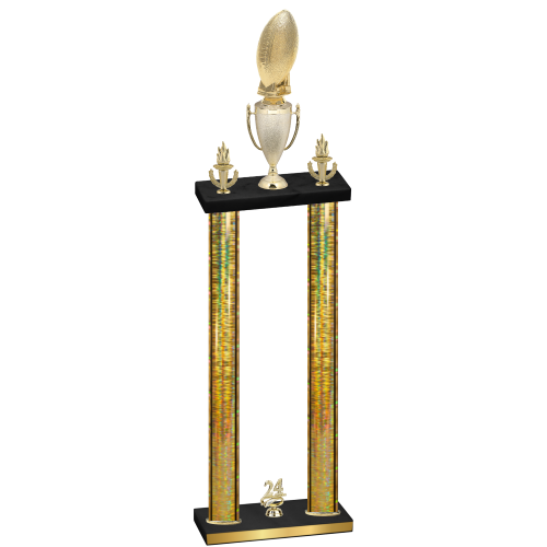 Double Gold Glacier Year Football Trophy
