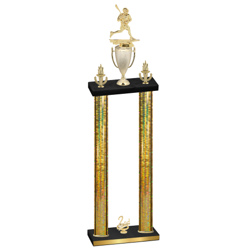 Double Gold Glacier Second Place Lacrosse Trophy